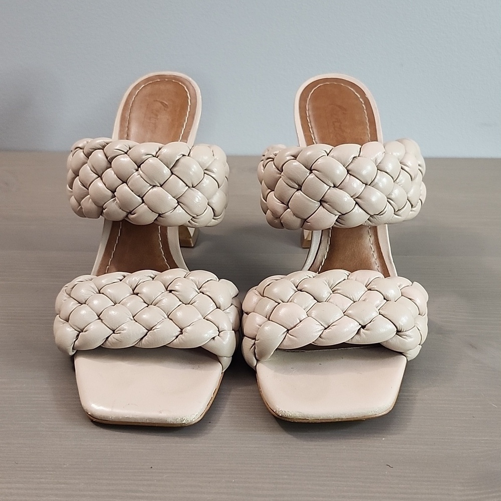 L'INTERVALLE Cream Braided Sandals - Picture 2 of 14